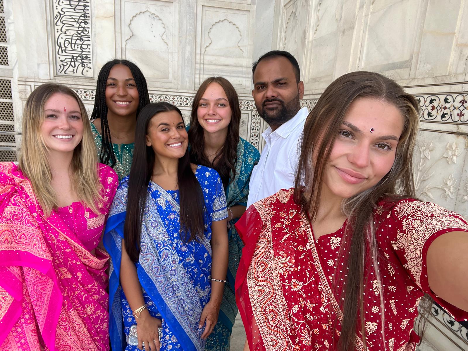 Group at taj mahal